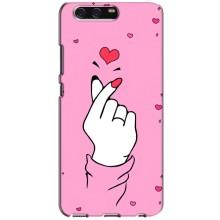 Чехол с принтом для Huawei P10, VTR (AlphaPrint - Знак сердечка) – Знак Love