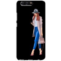 Чехол с картинкой Модные Девчонки Huawei P10, VTR – Девушка со смартфоном