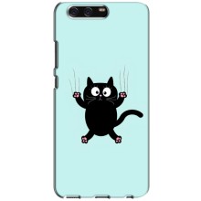 Чехол с принтом для Huawei P10, VTR (AlphaPrint) Модные коты (Падающий кот)