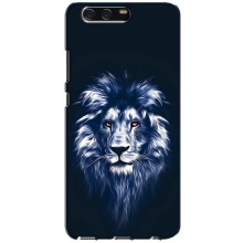 Чехол со Львом для Huawei P10, VTR (VPrint) (Синий Лев)