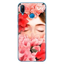 Чехлы (ART) Цветы на Huawei P20 Lite (2019) (VPrint) (Глаза в цветах)