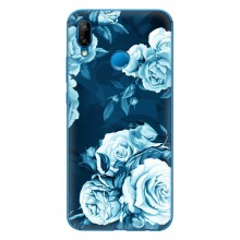 Чехлы (ART) Цветы на Huawei P20 Lite (2019) (VPrint) (Голубые Бутоны)