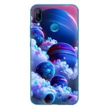 Чехлы КОСМОС для Huawei P20 Lite (2019) – Синие планеты