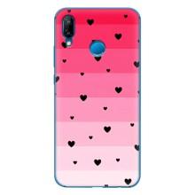 Чохли з тематикою "Маленькі Сердчеки" на Huawei P20 Lite (2019) (Чорні сердечка)