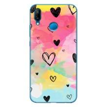 Чохли з тематикою "Маленькі Сердчеки" на Huawei P20 Lite (2019) (Яскраві серця)