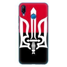 Чехлы УПА (Красно-Чёрный) на Huawei P20 Lite (2019) – Герб Украины