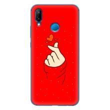 Чехлы (Знак сердечка) на Huawei P20 Lite (2019) – Сердце на красном