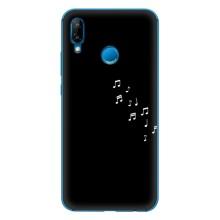 Чехол с картинками на черном фоне для Huawei P20 Lite (2019) – Ноты