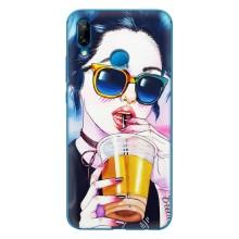 Чехол с картинкой Модные Девчонки Huawei P20 Lite (2019) – Девушка с коктейлем
