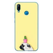 Бампер для Huawei P20 Lite (2019) с картинкой "Песики" (Кактус на голове)
