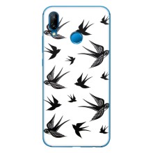 Чехол с птицами на Huawei P20 Lite (2019) (VPrint) (Ласточки)