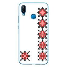 Силиконовый Чехол на Huawei P20 Lite (2019) с картинкой Вышиванки – Силуэт вышиванки