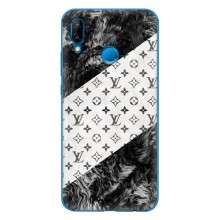 Чехол Стиль Louis Vuitton на Huawei P20 Lite (2019) – LV на белом