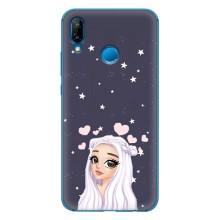 Чехол Стильные девушки на Huawei P20 Lite (2019) – Девушка и сердечки