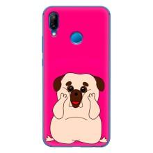 Чехол (ТПУ) Милые собачки для Huawei P20 Lite (2019) – Веселый Мопсик