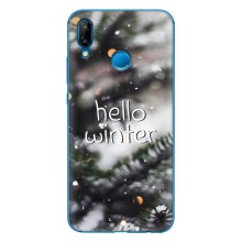 Новогодние, Праздничные Чехлы для Huawei P20 Lite (2019) - 2024 год (Hello winter)