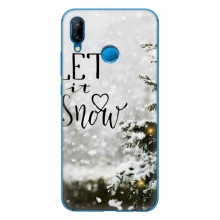 Новогодние, Праздничные Чехлы для Huawei P20 Lite (2019) - 2024 год (Let it snow)