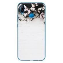 Чехлы с тематикой "ЦВЕТЫ" на Huawei P20 Lite (2019) (Цветы на стене)