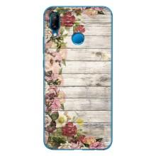 Чехлы с тематикой "ЦВЕТЫ" на Huawei P20 Lite (2019) (Плетущиеся цветы)