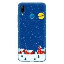 Силіконовий бампер на різдво для Huawei P20 Lite (2019) (Місто в снігу)