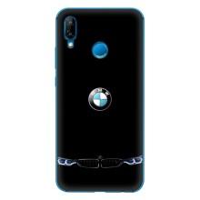 Силіконовий бампер з картинкою машини на Huawei P20 Lite (2019) (Чорний BMW)