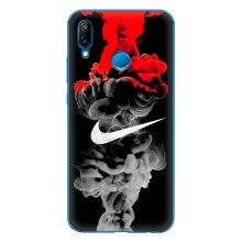 Силиконовый Чехол на Huawei P20 Lite (2019) с картинкой Nike (Nike дым)