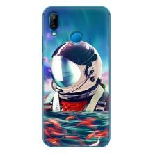 Силіконовый Чохол з принтом "Космонавти" на Huawei P20 Lite (2019) – Космонавт у воді