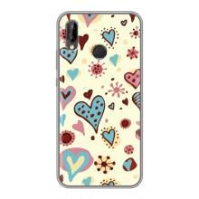 Чехлы для любимой на Хуавей П20 Лайт (VPrint) (Сердечки)