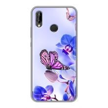 Чехлы с Цветами для Huawei P20 Lite, Ane-L02 (VPrint) (Бабочка на цветочке)