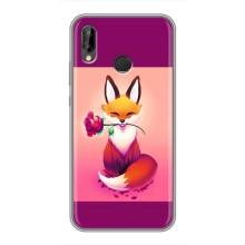 Чехлы с картинкой Лисички для Huawei P20 Lite, Ane-L02 (VPrint) (Лисичка с розочкой)