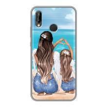 Чехол с печатью для Huawei P20 Lite, Ane-L02 - (Мама с ребенком) (AlphaPrint) (Мама с доченькой)
