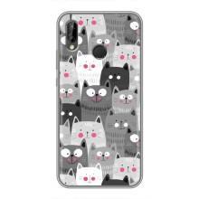 Чохли з Котиками для Huawei P20 Lite, Ane-L02 (VPrint) (Мальовані котики)