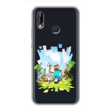 Чехол Майнкрафт на Huawei P20 Lite, Ane-L02 (AlphaPrint) Minecraft (персонажи Minecraft)
