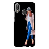 Чехол с картинкой Модные Девчонки Huawei P20 Lite, Ane-L02 (Девушка со смартфоном)
