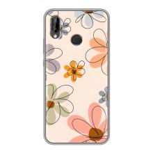 Чохол з квітковим принтом на Хуавей П20 Лайт – Кольорові квіти