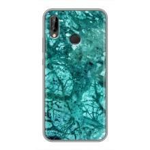 Мраморный чехол на Huawei P20 Lite, Ane-L02 (VPrint) (Зеленый мрамор)
