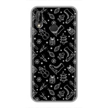 Новогодние, Праздничные Чехлы для Huawei P20 Lite, Ane-L02 - 2024 год (Новогодний фон)