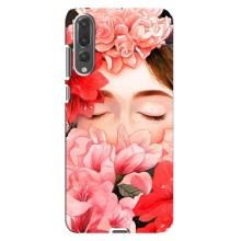 Чехлы (ART) Цветы на Huawei P20 Pro, CLT-L04 (VPrint) (Глаза в цветах)