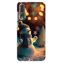 Чехлы на Новый Год Huawei P20 Pro, CLT-L04 – Снеговик праздничный