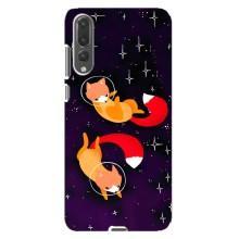 Чехлы с картинкой Лисички для Huawei P20 Pro, CLT-L04 (VPrint) (Лисички космонавты)