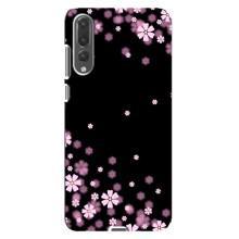 Чехол для Хуавей П20 Про - с принтом (Дизайнерские) (AlphaPrint) (Цветочки маленькие)