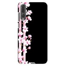 Чехол для Хуавей П20 Про - с принтом (Дизайнерские) (AlphaPrint) (Цветочки)