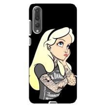 Чехол с печатью для Huawei P20 Pro, CLT-L04 - (Мода) (AlphaPrint) (Девочка в тату)