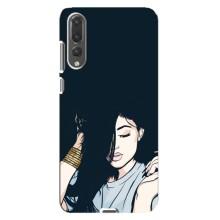 Чехол с печатью для Huawei P20 Pro, CLT-L04 - (Мода) (AlphaPrint) (Красивая девочка)