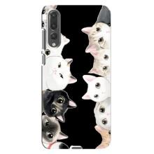 Чехол на Хуавей П20 Про с Котами (VPrint) (Взгляд котов)