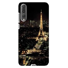 Чехол Эйфелева Башня для Huawei P20 Pro, CLT-L04 - (AlphaPrint) (Ночной Париж)