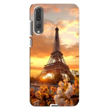 Чехол Эйфелева Башня для Huawei P20 Pro, CLT-L04 - (AlphaPrint) (Солнечная башня)