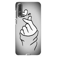 Чехол с принтом для Huawei P20 Pro, CLT-L04 (AlphaPrint - Знак сердечка)