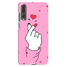 Чехол с принтом для Huawei P20 Pro, CLT-L04 (AlphaPrint - Знак сердечка)