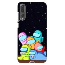 Чехол Амонг Ас для Huawei P20 Pro, CLT-L04 (AlphaPrint) (Скины в космосе)